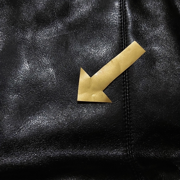 Opale brown & black leather shoulder bag - Picture 9 of 11